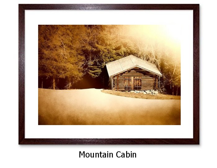 Mountain Cabin Framed Wall At Print